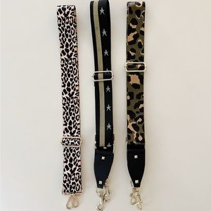 Set of 3 canvas adjustable purse straps. Like new condition.